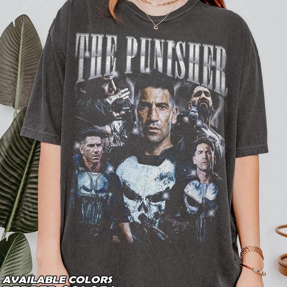 Limited S The Punisher T-Shirt, One Last Kill Movie Graphic Tee, Frank